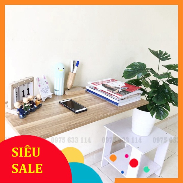 Bàn gấp treo tường ❤️FREESHIP❤️ Bàn làm việc gỗ thông minh tiết kiệm tối đa không gian phù hợp cho cả học tập, làm việc