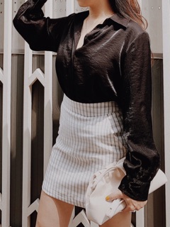 ÁO SƠ MI LỤA DỆT KIM 90S