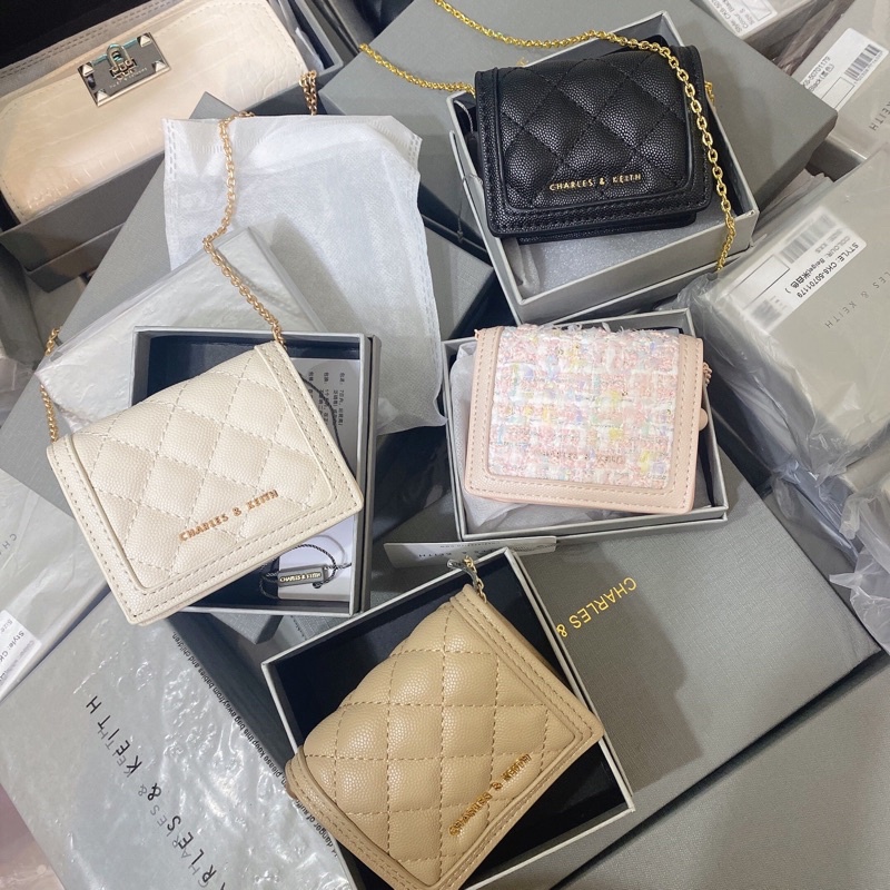 Túi Mini, Ví CK Hot Hit Chất Da Hạt Full Box