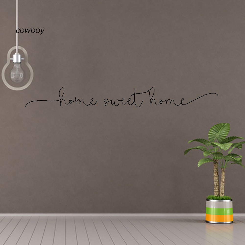 Decal dán tường Họa Tiết Chữ Sweet Home Trang Trí Phòng Khách