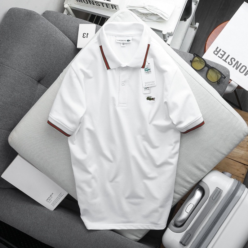 Aó polo nam cao cấp LCST cổ phối 2 khuy,Form Slimfit,vải COTTON khô co dãn 4 chiều,thấm hút mồ hôi,Hàng VNXK