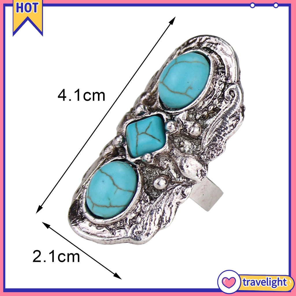[TR] Nhẫn mở đá xanh lá chạm khắc hoa độ chính xác cao cho tiệc tùng