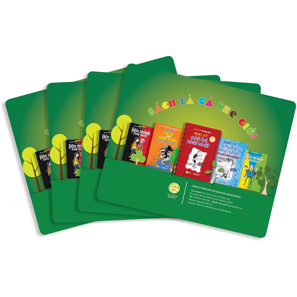 Set Quà Tặng Sổ, bút, bàn di chuột, bookmarks (6 món) hiệu HG Books