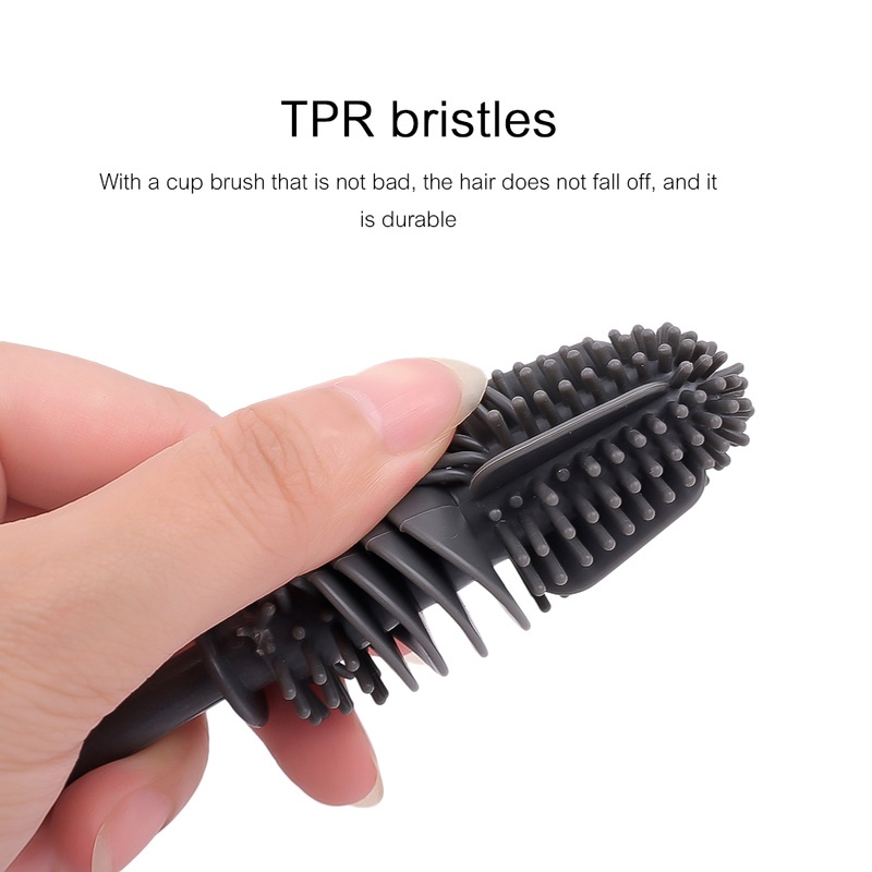 1 Bàn Chải Silicone Dày Tay Cầm Dài Dùng Cọ Rửa Ly Tách Thủy Tinh Tiện Dụng