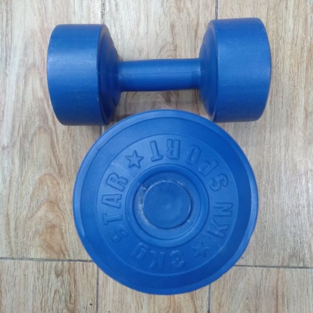 1 chiếc Tạ nhựa 3kg cao cấp bền đẹp tập gym tập thể lực đã nhồi