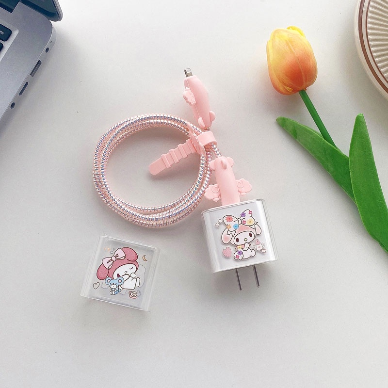 Set 4 Phụ Kiện Bảo Vệ Đầu Dây Cáp Sạc Nhanh 18/20 W Cho iPhone 13 12