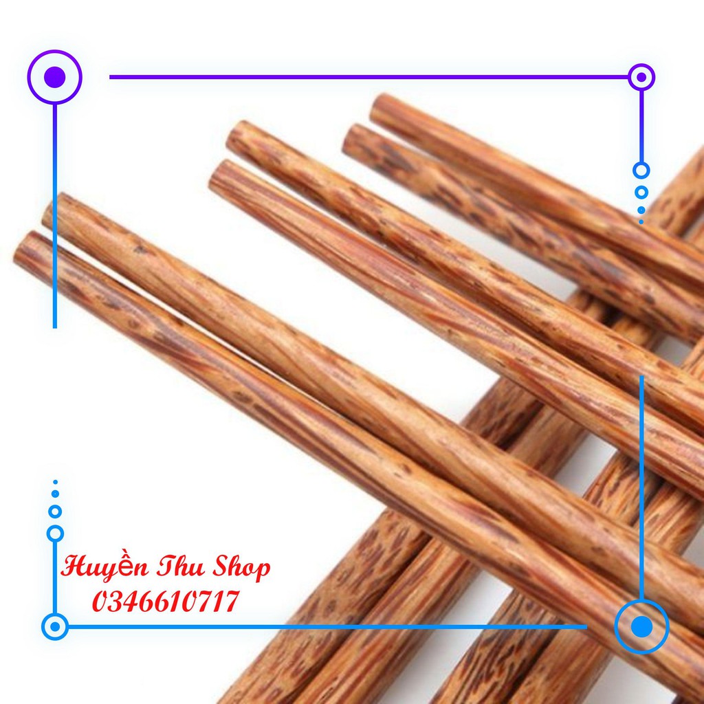 10 đôi đũa dừa đá tự nhiên cao cấp