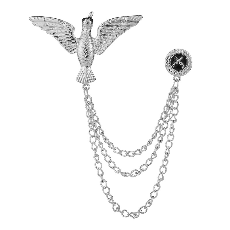 Ghim cài áo vest nam hình chim húng nhại Hunger Bird, Lapel Pin cài vest thời trang GH-353