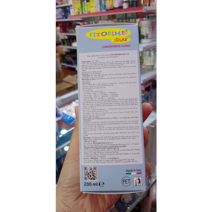 itobimbi Isilax -Giảm táo bón, tiêu hóa kém, khó tiêu cho trẻ. Nhập khẩu từ Ý (Chai 200ml)