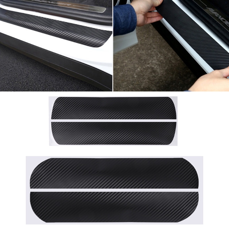 Miếng Dán Cửa Xe Hơi Bằng Sợi Carbon Chống Trầy Xước Tiện Dụng