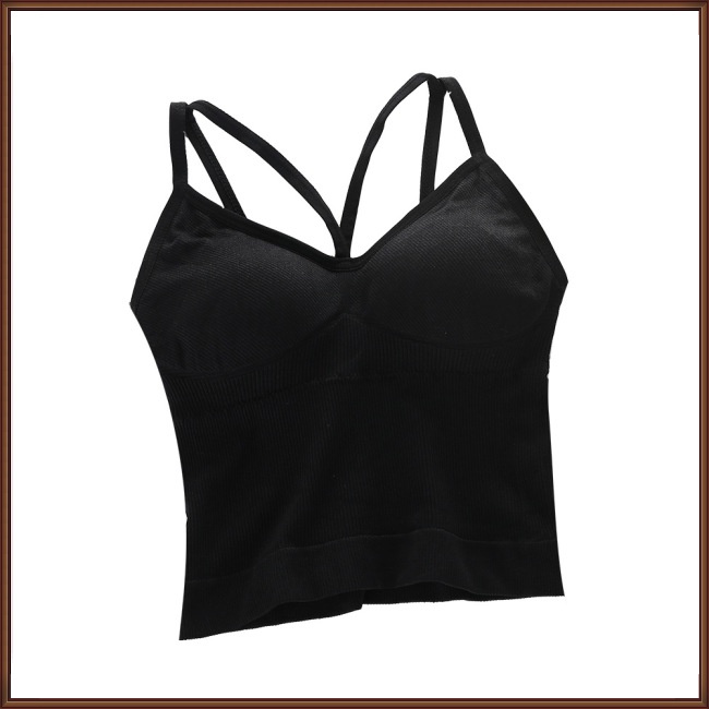 Áo Ngực Không Gọng Không Đường May Phối Dây Chéo Có Thể Tháo Rời Thời Trang Cho Nữ