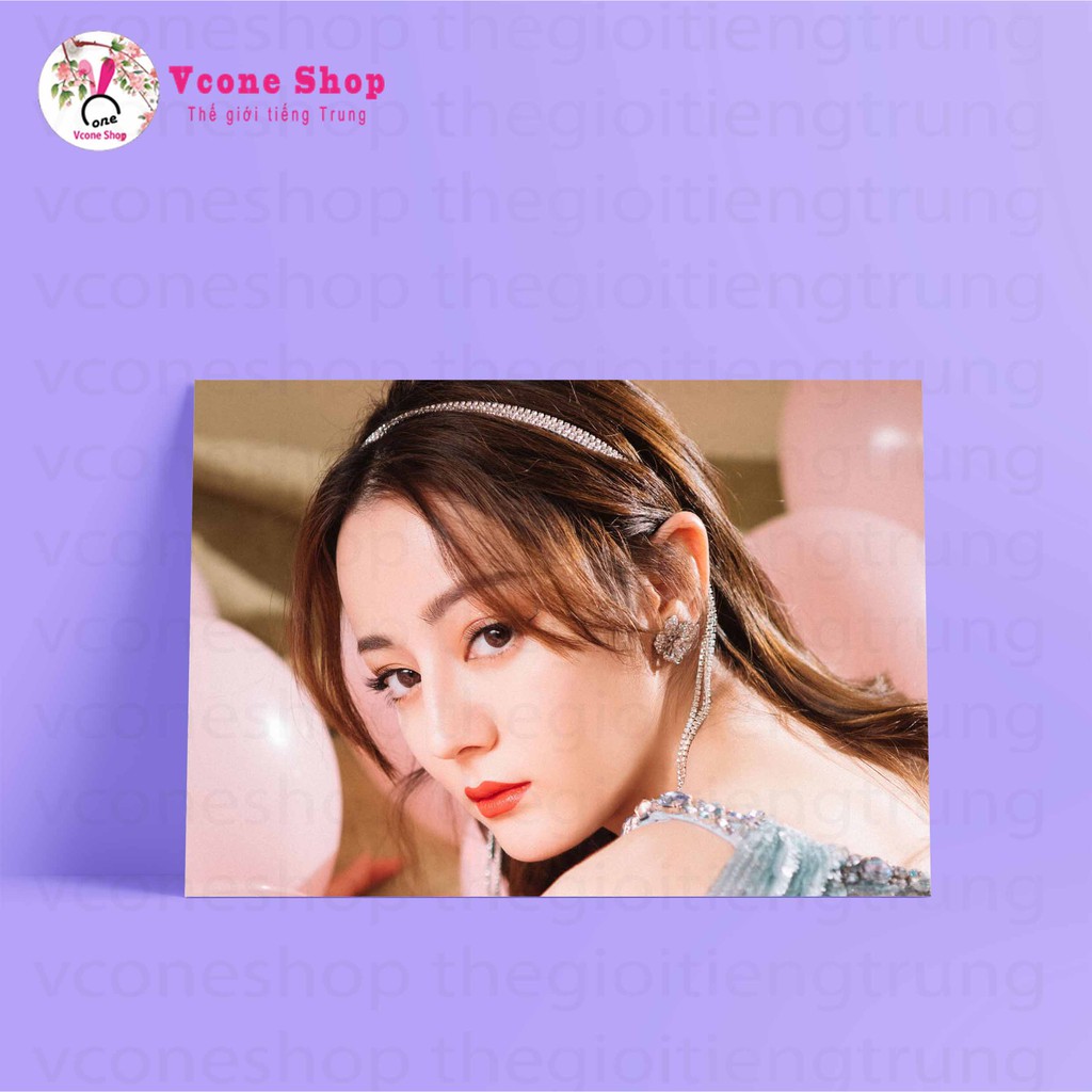 ( 1 Tấm ) Postcard cao cấp ĐỊCH LỆ NHIỆT BA giấy 260gsm A5 in hình idol diễn viên hoa ngữ ảnh đẹp nhiều mẫu