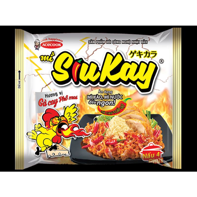 Mì SiuKay phô mai cấp độ 7 gà Cay Phô mai mới về