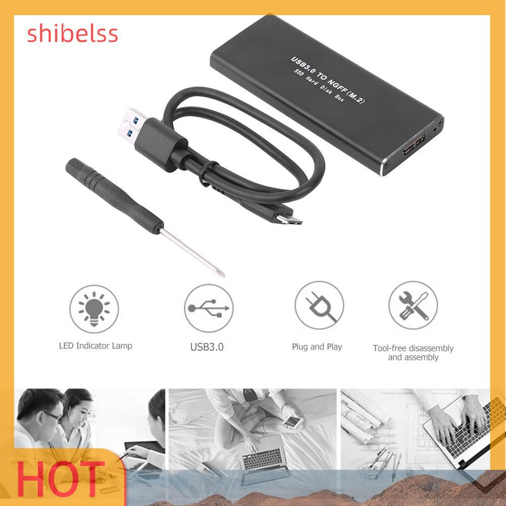Hộp Đựng Ổ Cứng Di Động Shibelss Chuyển Đổi M.2 B-Key Sang Usb 3.0 Ssd | BigBuy360 - bigbuy360.vn