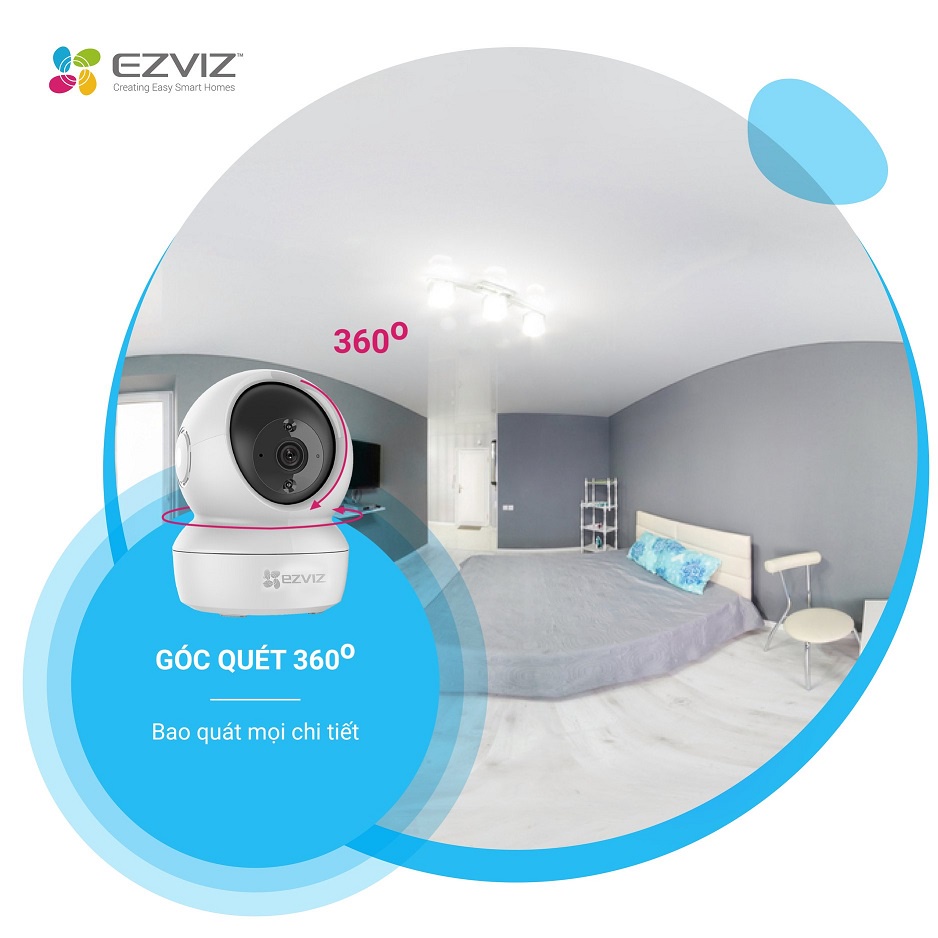 Camera WiFi EZVIZ C6N 1080P SMART IR 2.0MP hồng ngoại thông minh - Bảo hành chính hãng 24 tháng