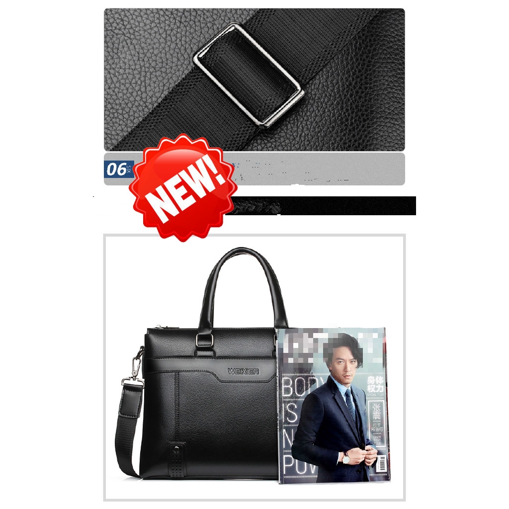 Men's briefcase color Messenger Business bag PU leather bag 01