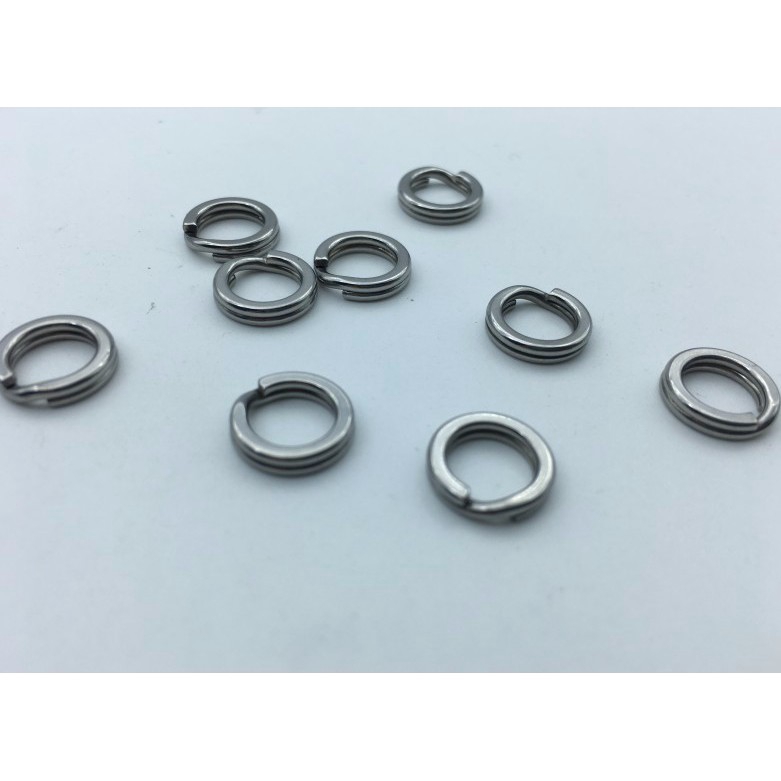 50 Khuyên tròn nối mồi câu cá bằng thép không gỉ 304 chất lượng cao