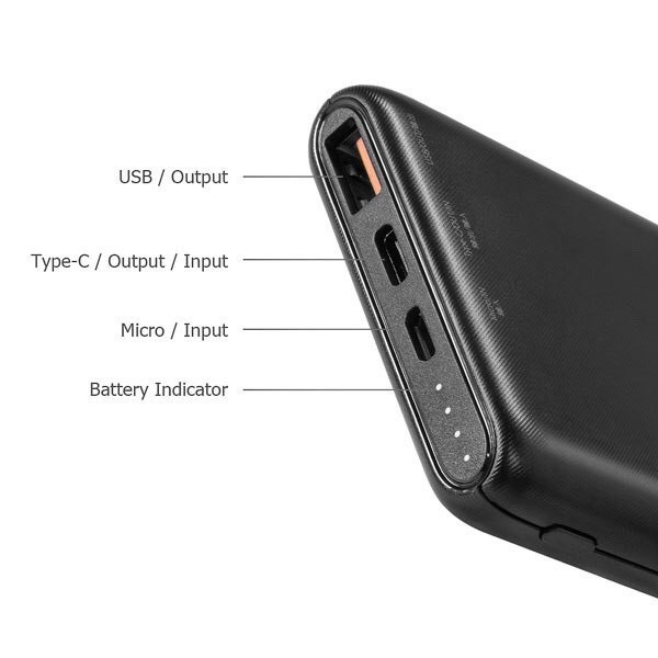 Sạc dự phòng Baseus 18W 10000mAh tốc độ sạc nhanh kết nối 3.0 Quick Charge 3.0 và Power Dilivery 3.0