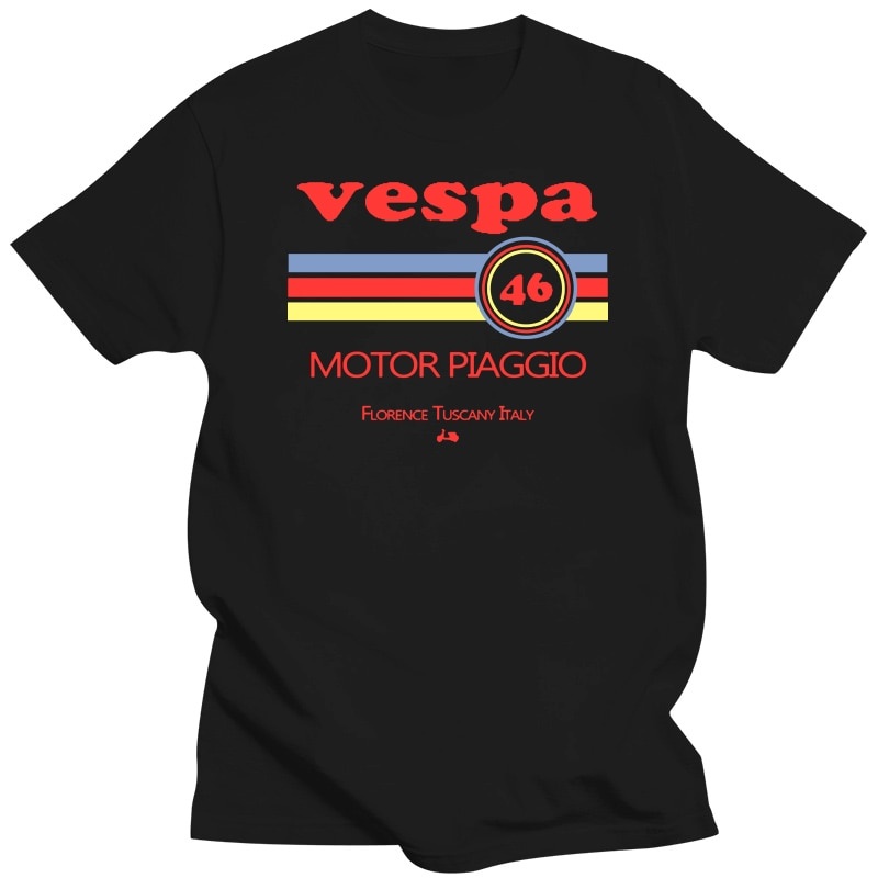 GILDAN Áo Thun Cotton In Logo Vespa Motor Piaggio Ý Cổ Điển Thoải Mái Cho Nam