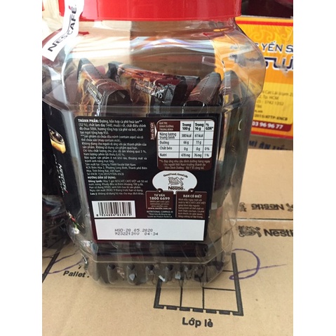 Combo 2 hũ Nescafe Việt đen đá hũ nhựa 40 gói x 16g Tặng 4 gói Nescafe đỏ 3in1 (17g) - cà phê Việt, cafe đen đá hòa tan