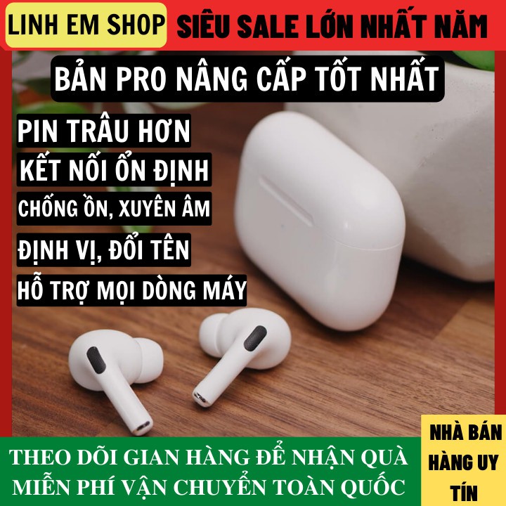 Tai nghe Bluetooth Inpods Pro Bản Nâng Cấp Pin Trâu, Chống Ồn, Xuyên Âm, Micro 2 Bên Hỗ Trợ Mọi Dòng Máy, Tai Nghe Bluet