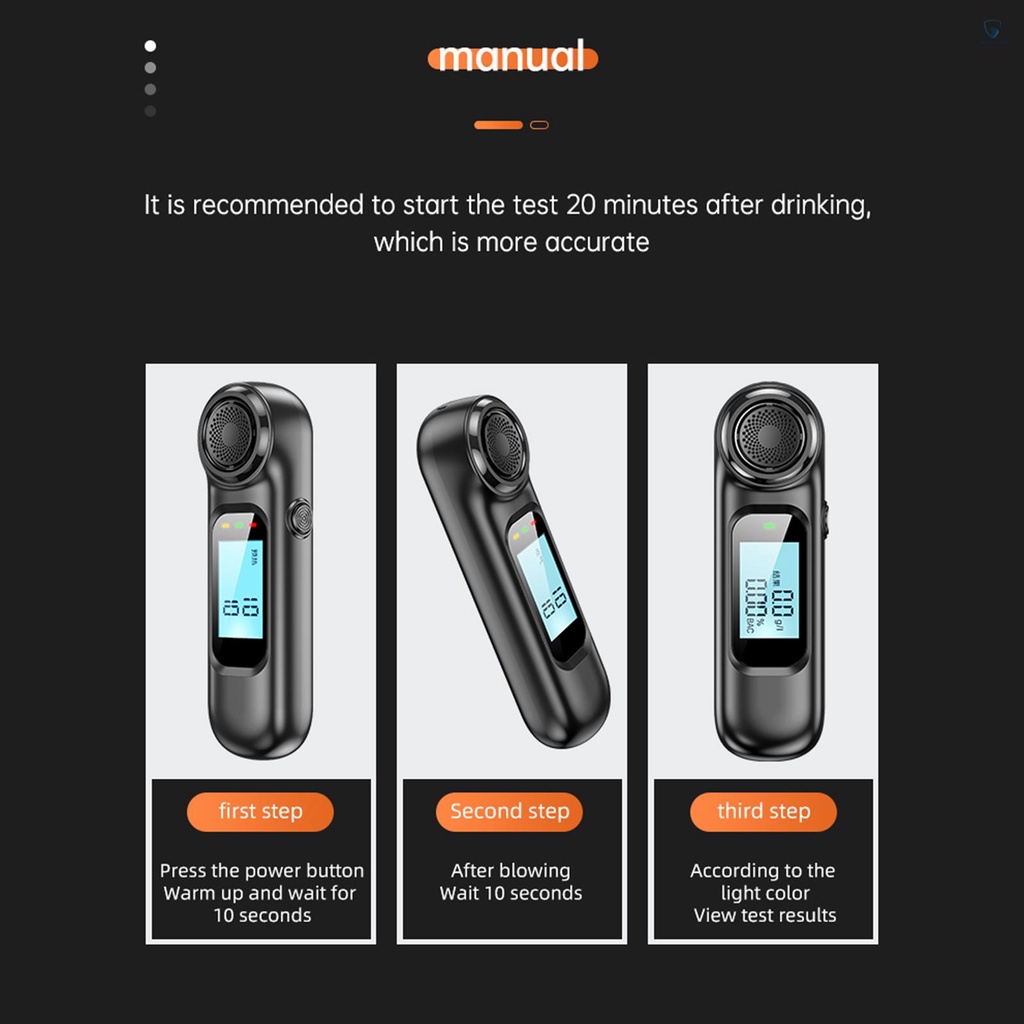 Thiết Bị Kiểm Tra Nồng Độ Cồn AM01 Màn Hình LCD Chuyên Nghiệp