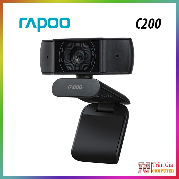 Webcam Rapoo C200 phân giải HD 720p