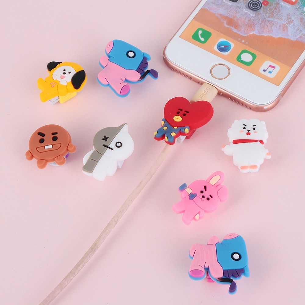 Phụ kiện bảo vệ dây cáp dễ thương vui nhộn BTS bt21