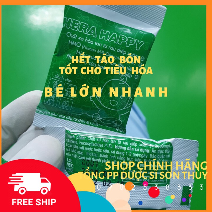 Chất xơ hòa tan Hera Happy - Hỗ trợ điều trị táo bón tại nhà, dành cho người lớn, trẻ em
