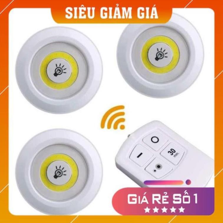 Bộ 3 Đèn Led Thông Minh Không Dây Dán Tường, Trang Trí Phòng Ngủ, Tủ Quần Áo Có Điều Kiển Từ Xa Và Hẹn Giờ