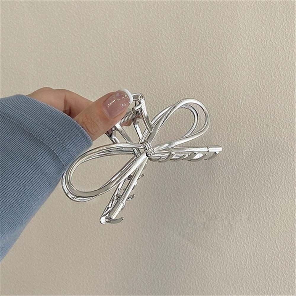 JARRED Kẹp Tóc Hình Nơ Bằng Kim Loại Thời Trang Cá Tính Cho Nữ