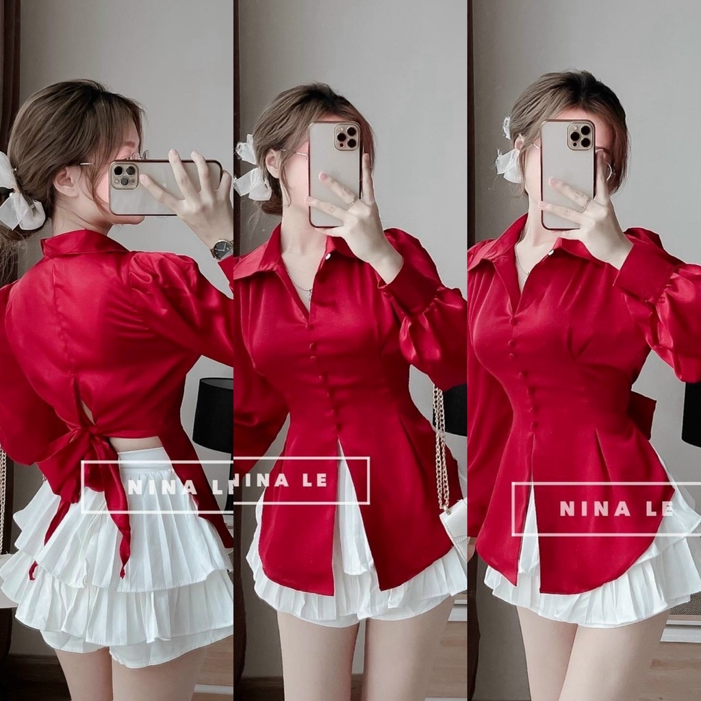 ÁO SƠ MI NÚT BỌC NƠ LƯNG