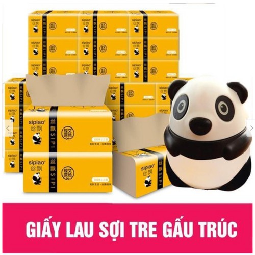 THÙNG 30 GÓI GIẤY ĂN GẤU TRÚC SIÊU DAI SIÊU THẤM HÚT [GIÁ SỈ ] ĐỦ 300 TỜ