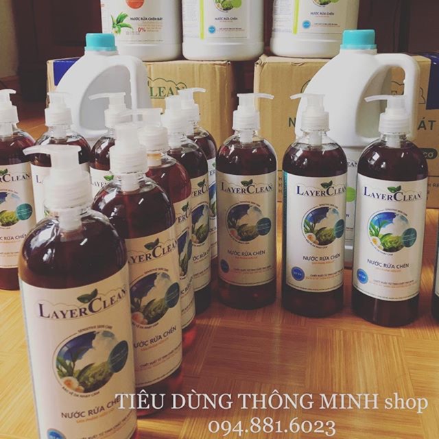 Combo NRB bát hữu cơ Layer Clean (chai 800ml)