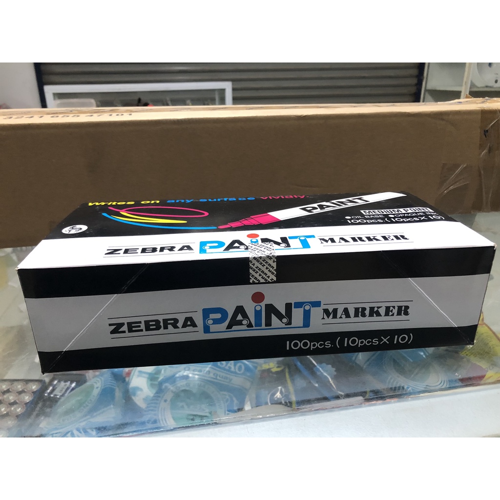 Bút sơn Zebra ghi bề mặt kim loại Zebra màu bạc - Zebra paint maker silver
