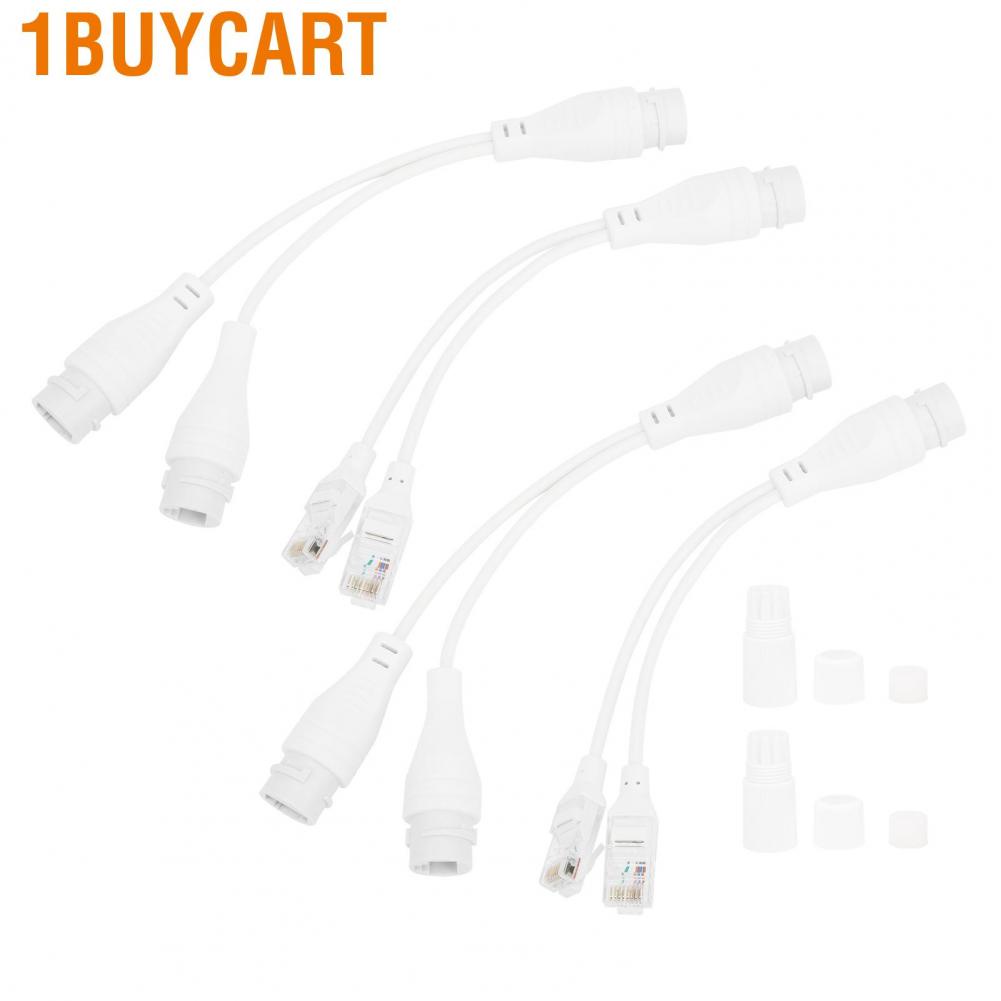 1buycart 2 Pairs POE Splitter Separator Adapter Cable 1 to for Surveillance Video Transmission - Rainproof