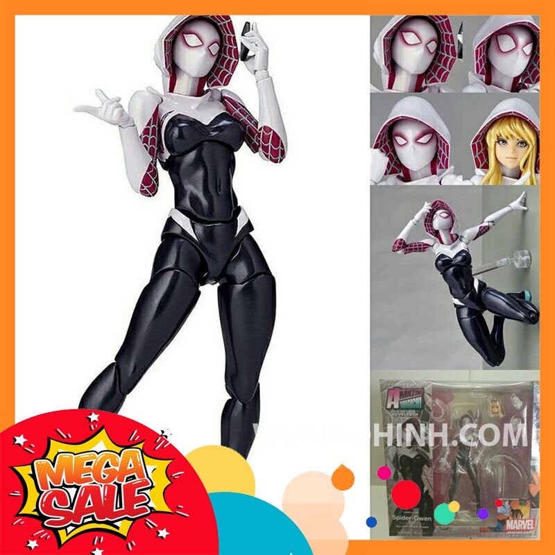 🌟GIÁ HỦY DIỆT🌟 Mô Hình Spider Gwen Stacy Người Nhện Nữ Revoltech Full Box