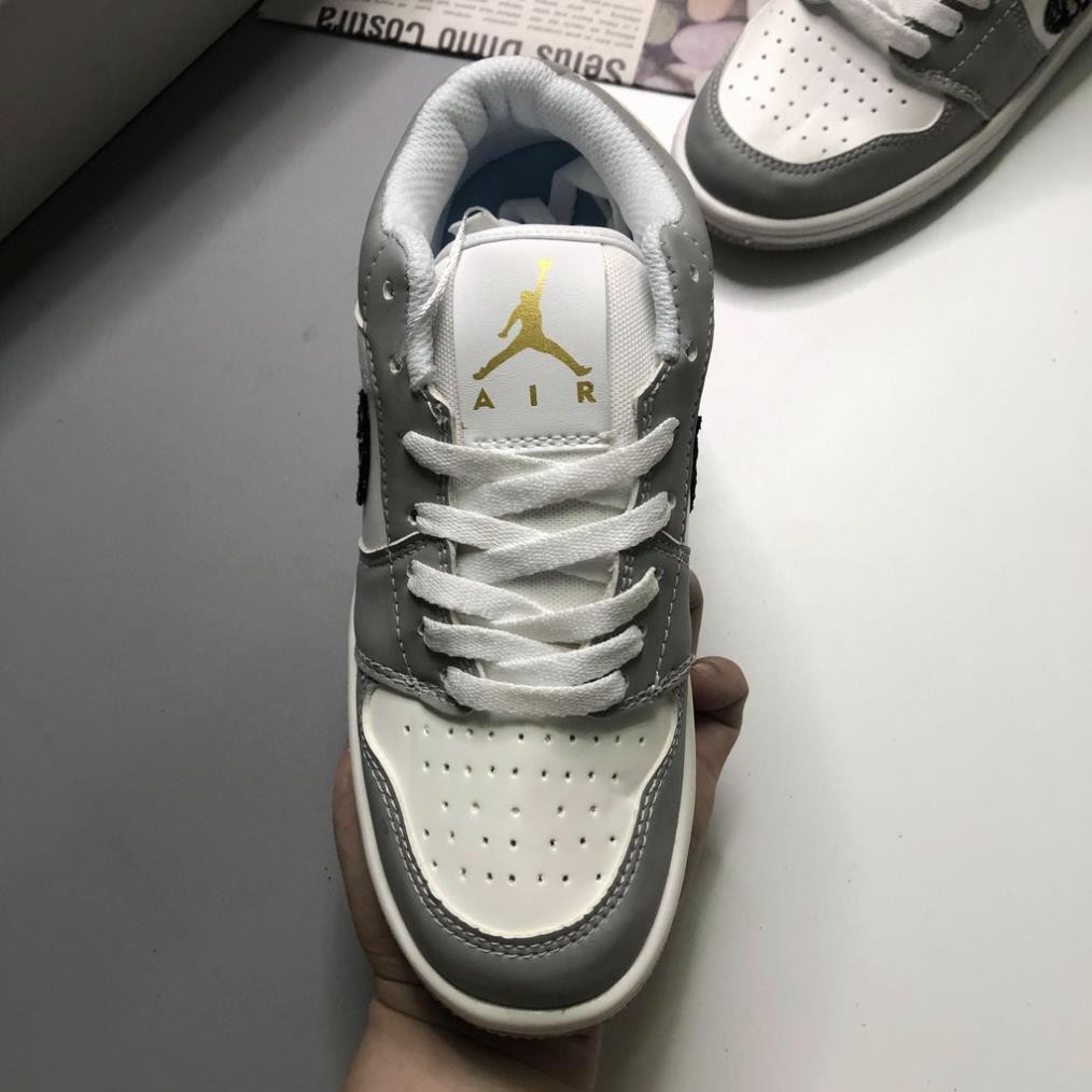 Giày Sneaker JORDAN Cổ Thấp Xám Móc DIO Siêu Hot, Đi Học Đi Chơi Siêu Đẹp | JDXM001