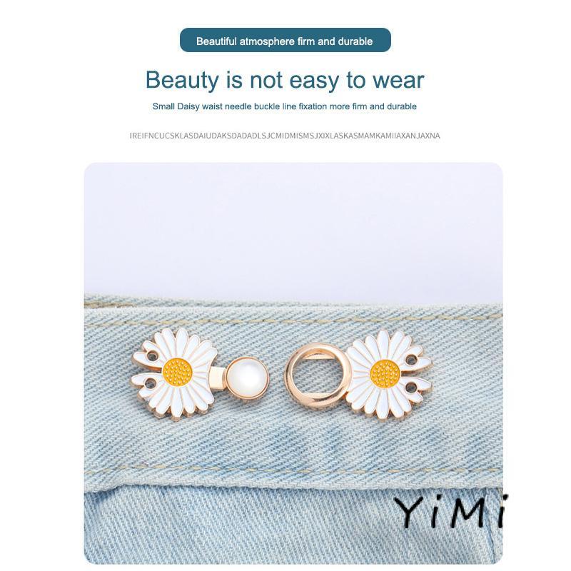 Nút Kim Loại Hình Hoa Cúc Nhỏ Gắn Eo Quần Jean Có Thể Tháo Rời