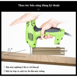 Súng Bắn Đinh Ghim Thẳng F30 Dùng Điện 220V; Máy Bắn Đinh Ghim Thẳng F30; Máy Bắn Ghim; Súng Bắn Ghim