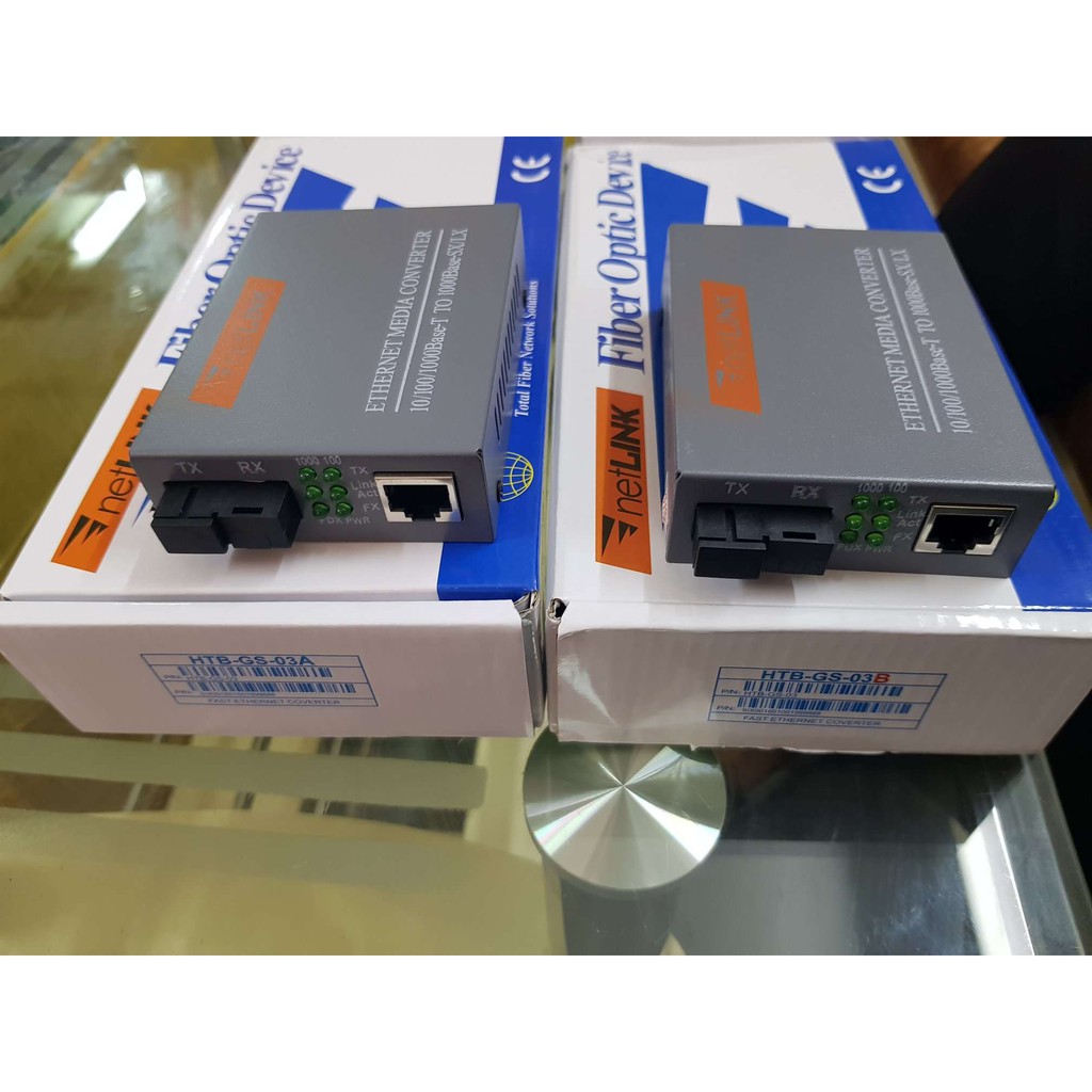 Converter Quang 1GB Netlink SM 1FO (HTB-GS-03A/B). BH 12 tháng