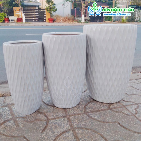Chậu sứ - chậu bom mắc lưới size S (Lòng 3)