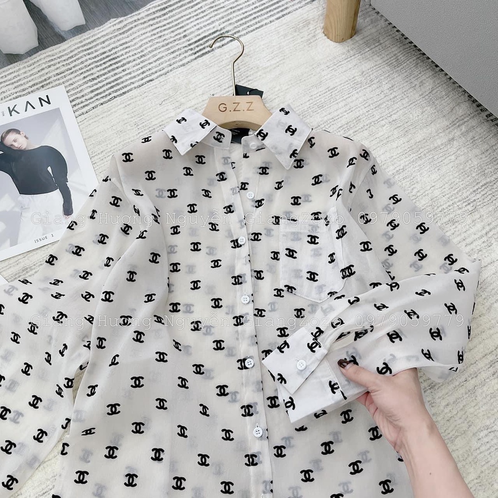 ÁO SƠ MI LỤA HÌNH DÀI TAY CHO NỮ