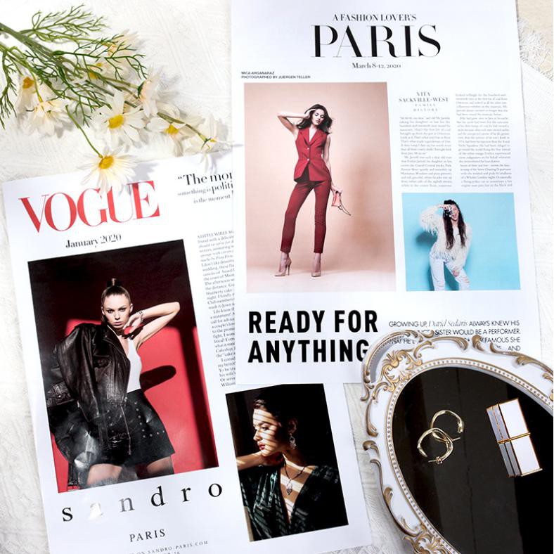 Tờ báo to đại 42 * 82 cm - Poster thời trang tiếng Anh phong cách áp phích cổ điển đạo cụ chụp hình thời trang