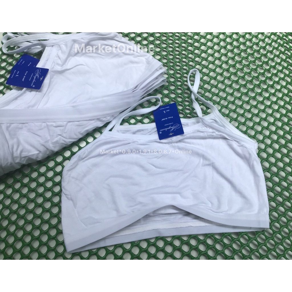 Set 5 áo lót lá lửng 2 dây 2 lớp cho bé gái tuổi dậy thì