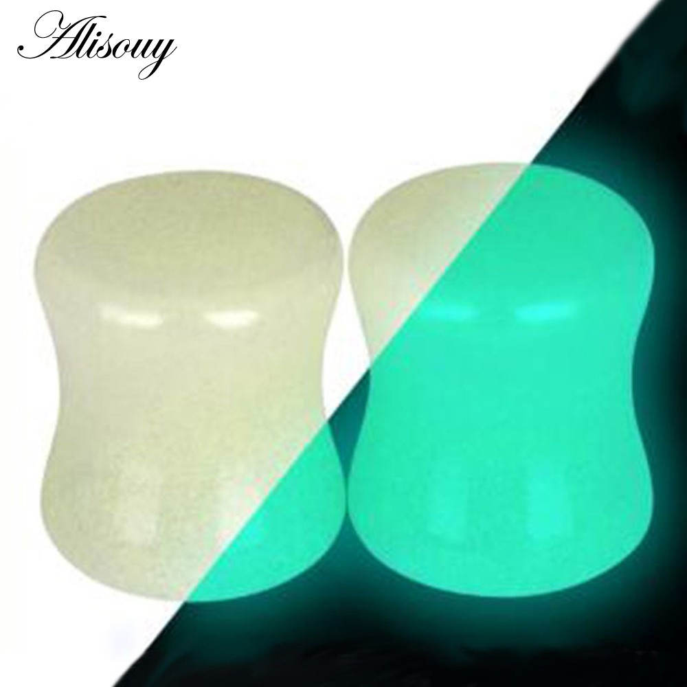 Alisouy Set 2 Khuyên Nong Tai Bằng Đá Hữu Cơ Tự Nhiên 6mm-16mm