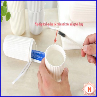 Hộp Đựng Bàn Chải Kem Đánh Răng Hình Trụ Đi Du Lịch Độc Đáo { H }