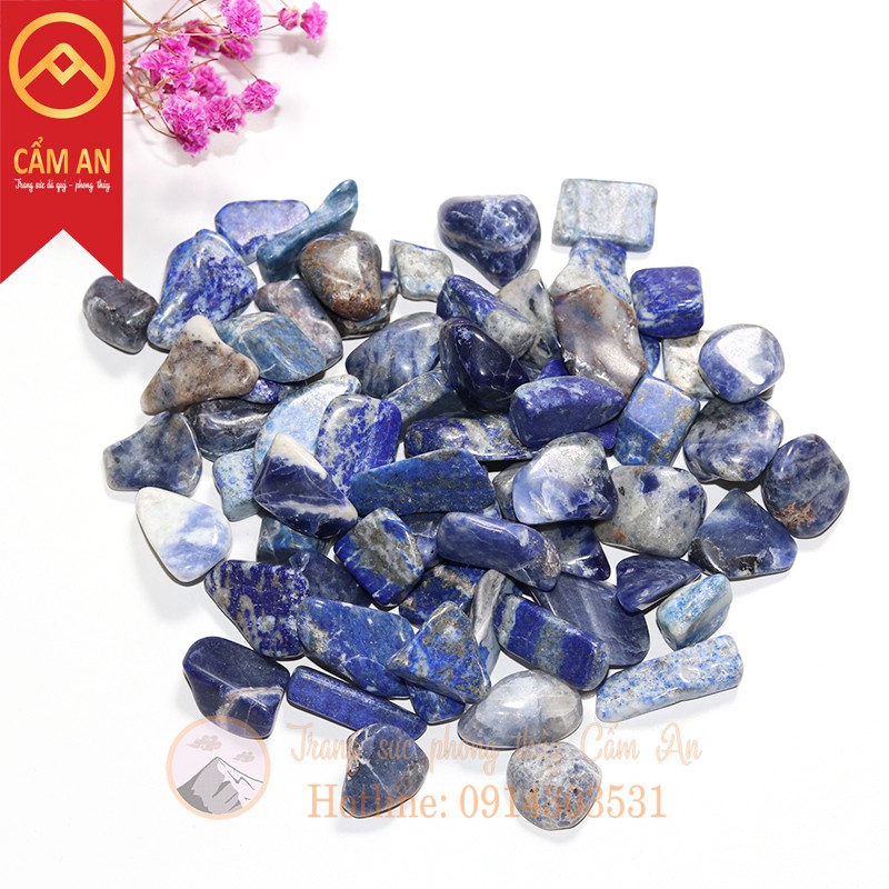 CAO CẤP Vụn Đá Lapis Lazuli Cho Thanh Tẩy Tarot Thiền Định