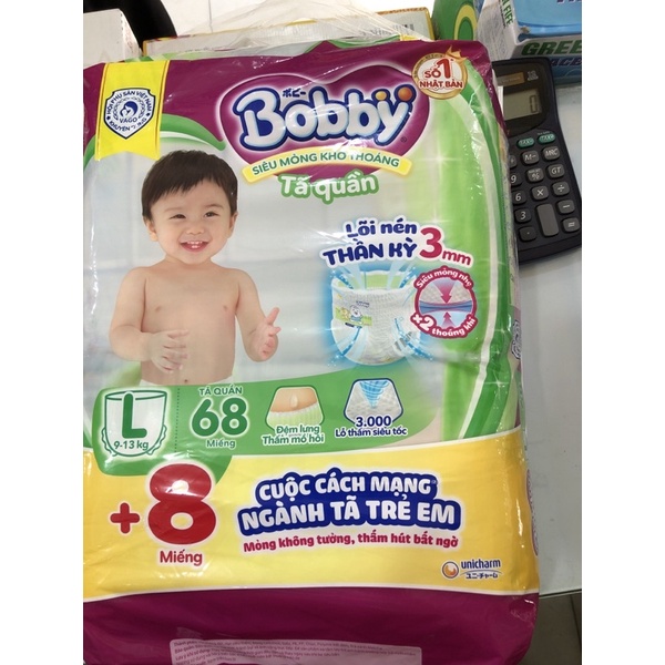 Bỉm boby tã quần L68