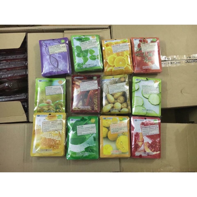 Lẻ 1 miếng mặt nạ Hoa quả 3D Foodaholic Hàn Quốc